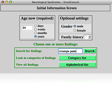 Enter demographic information and key complaints